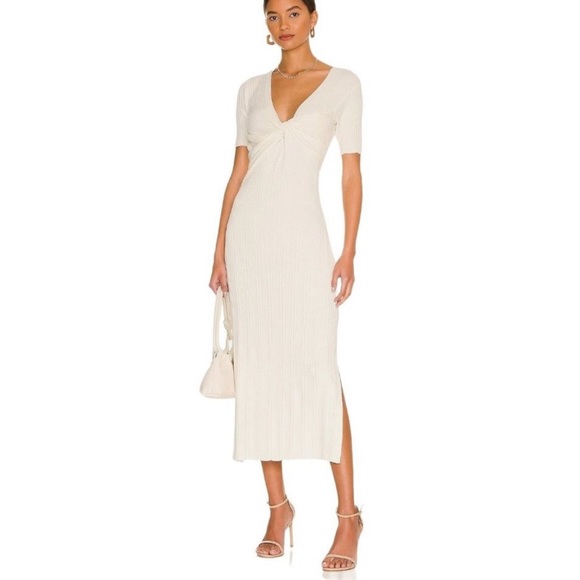 frame layered wrap sweater dress MODELLO_MONTI